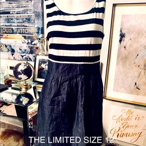 The Limited striped and chambray dress